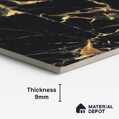 Marble Look Wall & Floor Tile TL 08900 | High Gloss Finish 4 ft x 2 ft Vitrified Tile - 9 mm | Suitable For Kitchen, Bathroom, Bedroom & Office