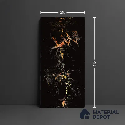 Marble Look Wall & Floor Tile TL 08912 | High Gloss Finish 4 ft x 2 ft Vitrified Tile - 9 mm | Suitable For Kitchen, Bathroom, Bedroom & Office