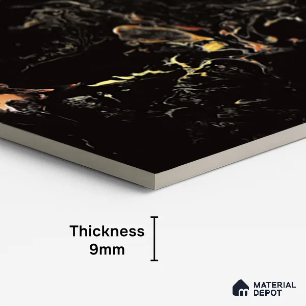 Marble Look Wall & Floor Tile TL 08912 | High Gloss Finish 4 ft x 2 ft Vitrified Tile - 9 mm | Suitable For Kitchen, Bathroom, Bedroom & Office