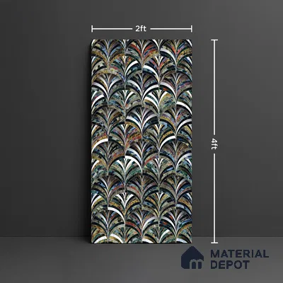 Patterned Look Wall & Floor Tile TL 08905 | High Gloss Finish 4 ft x 2 ft Vitrified Tile - 9 mm | Suitable For Kitchen, Bathroom, Bedroom & Office