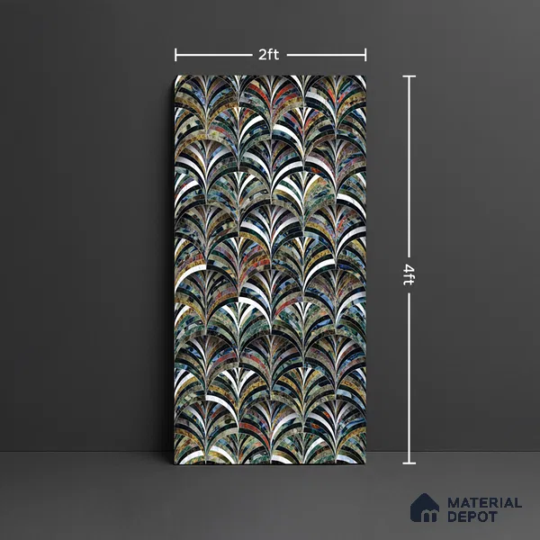 Patterned Look Wall & Floor Tile TL 08905 | High Gloss Finish 4 ft x 2 ft Vitrified Tile - 9 mm | Suitable For Kitchen, Bathroom, Bedroom & Office