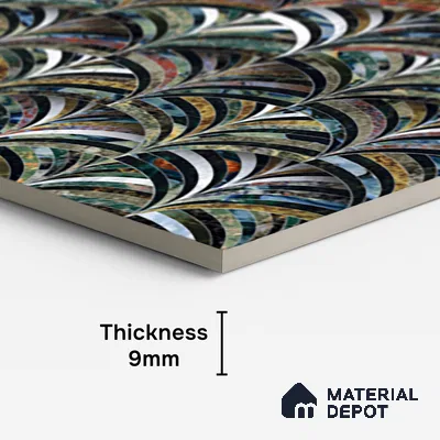 Patterned Look Wall & Floor Tile TL 08905 | High Gloss Finish 4 ft x 2 ft Vitrified Tile - 9 mm | Suitable For Kitchen, Bathroom, Bedroom & Office