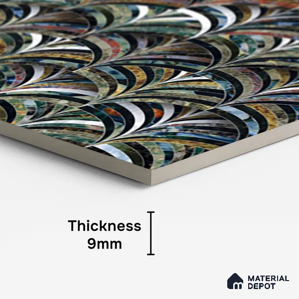 Patterned Look Wall & Floor Tile TL 08905 | High Gloss Finish 4 ft x 2 ft Vitrified Tile - 9 mm | Suitable For Kitchen, Bathroom, Bedroom & Office