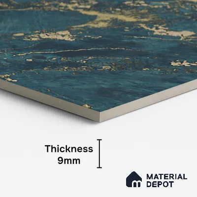 Marble Look Wall & Floor Tile TL 08910 | High Gloss Finish 4 ft x 2 ft Vitrified Tile - 9 mm | Suitable For Kitchen, Bathroom, Bedroom & Office