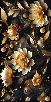 Floral Wall Tile TL 08898 | High Gloss Finish 4 ft x 2 ft Vitrified Tile - 9 mm | Suitable for Bathroom, Accent/Feature Wall, Bedroom