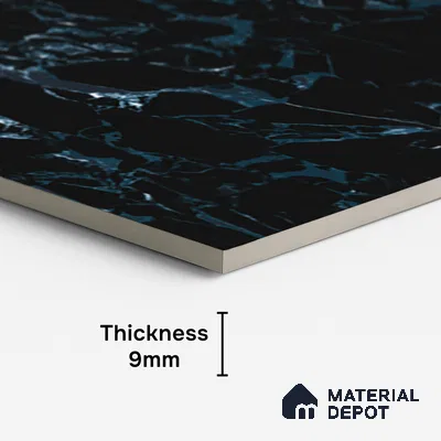 Marble Look Wall & Floor Tile TL 08902 | High Gloss Finish 4 ft x 2 ft Vitrified Tile - 9 mm | Suitable For Kitchen, Bathroom, Bedroom & Office