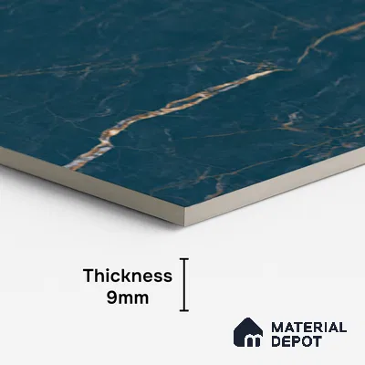 Marble Look Wall & Floor Tile TL 08914 B | High Gloss Finish 4 ft x 2 ft Vitrified Tile - 9 mm | Suitable For Kitchen, Bathroom, Bedroom & Office