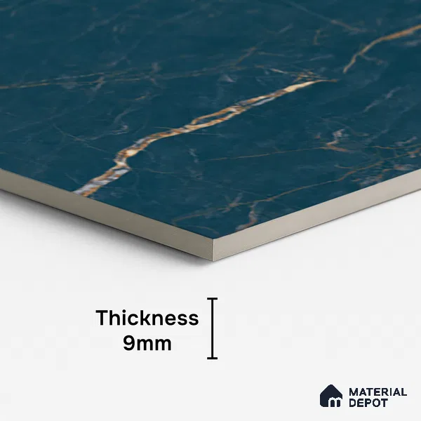 Marble Look Wall & Floor Tile TL 08914 B | High Gloss Finish 4 ft x 2 ft Vitrified Tile - 9 mm | Suitable For Kitchen, Bathroom, Bedroom & Office