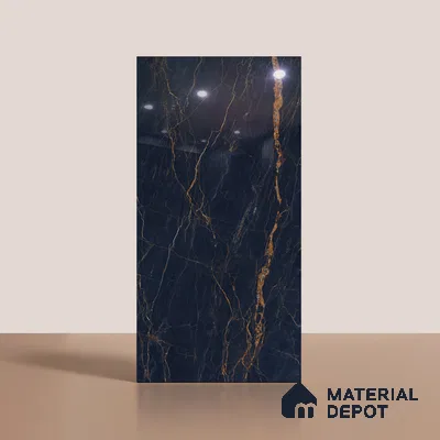Marble Look Wall & Floor Tile TL 08914 | High Gloss Finish 4 ft x 2 ft Vitrified Tile - 9 mm | Suitable For Kitchen, Bathroom, Bedroom & Office
