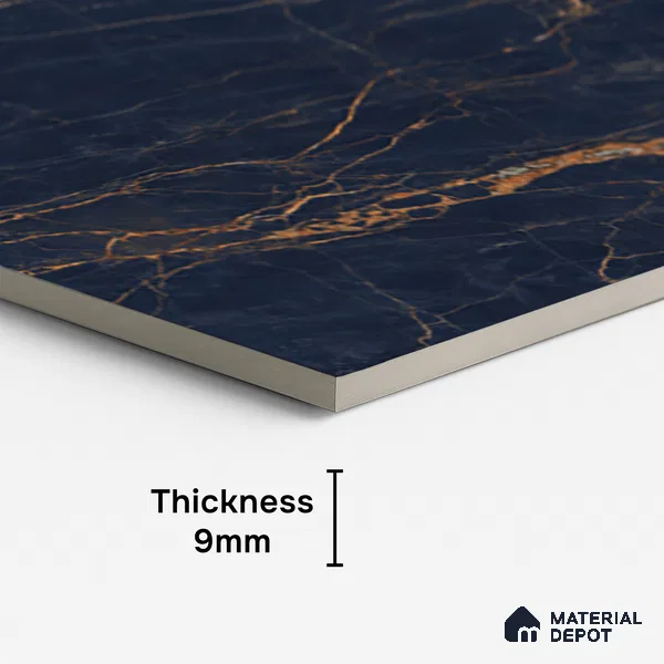 Marble Look Wall & Floor Tile TL 08914 | High Gloss Finish 4 ft x 2 ft Vitrified Tile - 9 mm | Suitable For Kitchen, Bathroom, Bedroom & Office