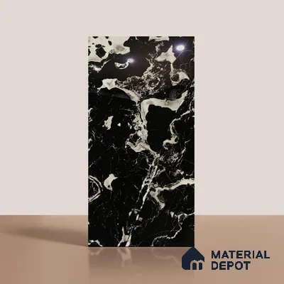 Marble Look Wall & Floor Tile TL 08901 | High Gloss Finish 4 ft x 2 ft Vitrified Tile - 9 mm | Suitable For Kitchen, Bathroom, Bedroom & Office