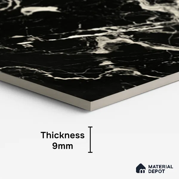 Marble Look Wall & Floor Tile TL 08901 | High Gloss Finish 4 ft x 2 ft Vitrified Tile - 9 mm | Suitable For Kitchen, Bathroom, Bedroom & Office