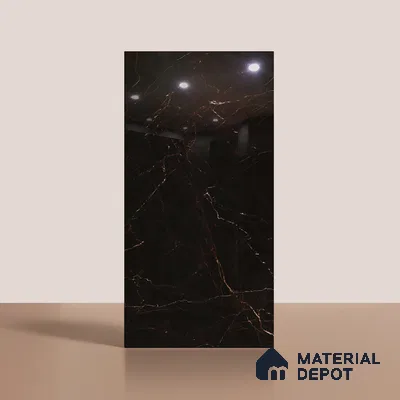 Marble Look Wall & Floor Tile TL 08908 | High Gloss Finish 4 ft x 2 ft Vitrified Tile - 9 mm | Suitable For Kitchen, Bathroom, Bedroom & Office