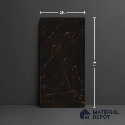 Marble Look Wall & Floor Tile TL 08908 | High Gloss Finish 4 ft x 2 ft Vitrified Tile - 9 mm | Suitable For Kitchen, Bathroom, Bedroom & Office