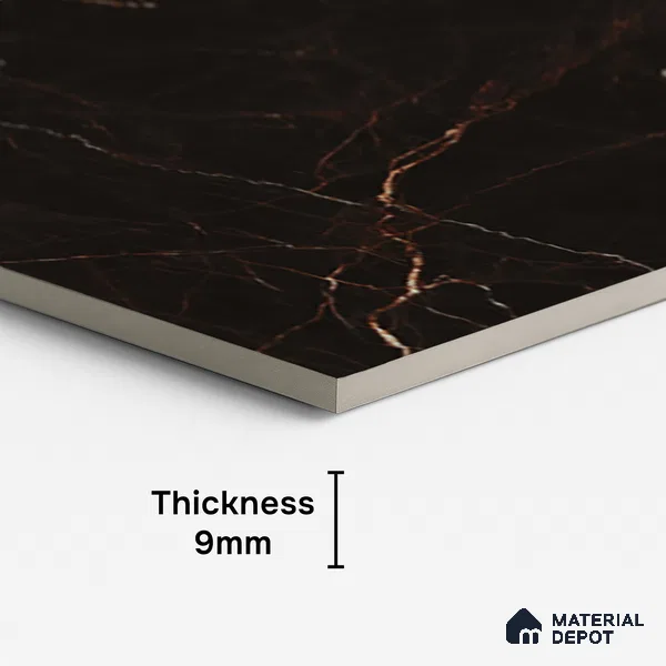 Marble Look Wall & Floor Tile TL 08908 | High Gloss Finish 4 ft x 2 ft Vitrified Tile - 9 mm | Suitable For Kitchen, Bathroom, Bedroom & Office
