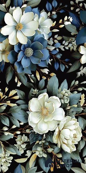 Floral Wall Tile TL 08903 | High Gloss Finish 4 ft x 2 ft Vitrified Tile - 9 mm | Suitable For Kitchen, Bathroom, Bedroom & Office