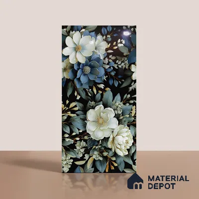 Floral Wall Tile TL 08903 | High Gloss Finish 4 ft x 2 ft Vitrified Tile - 9 mm | Suitable For Kitchen, Bathroom, Bedroom & Office