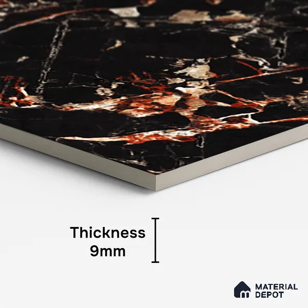 Stone Look Wall & Floor Tile TL 08911 | High Gloss Finish 4 ft x 2 ft Vitrified Tile - 9 mm | Suitable For Kitchen, Bathroom, Bedroom & Office