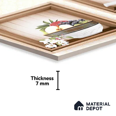 TL 02427 B Highlighter 2 Brown & White 18 x 12 inch Glossy Finish Ceramic Wall Tile - 7 mm