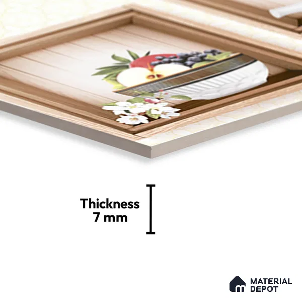 TL 02427 B Highlighter 2 Brown & White 18 x 12 inch Glossy Finish Ceramic Wall Tile - 7 mm