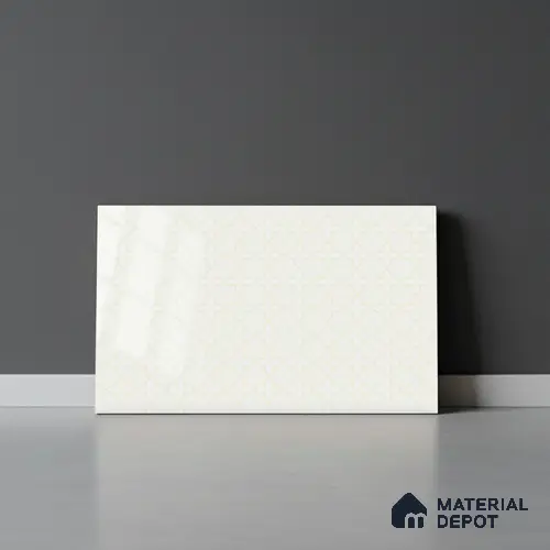 Patterned Wall Tile TL 02427 C Light Pastel Cream 18 x 12 inch Glossy Finish Ceramic Tile - 7 mm