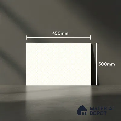 Patterned Wall Tile TL 02427 C Light Pastel Cream 18 x 12 inch Glossy Finish Ceramic Tile - 7 mm