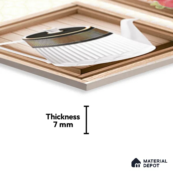 TL 02427 A Highlighter 1 Cream & Brown 18 x 12 inch Glossy Finish Ceramic Wall Tile - 7 mm