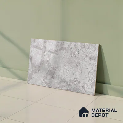 Marble Wall Tile TL 02421 B Dark Silver 18 x 12 inch Glossy Finish Ceramic Tile - 7 mm