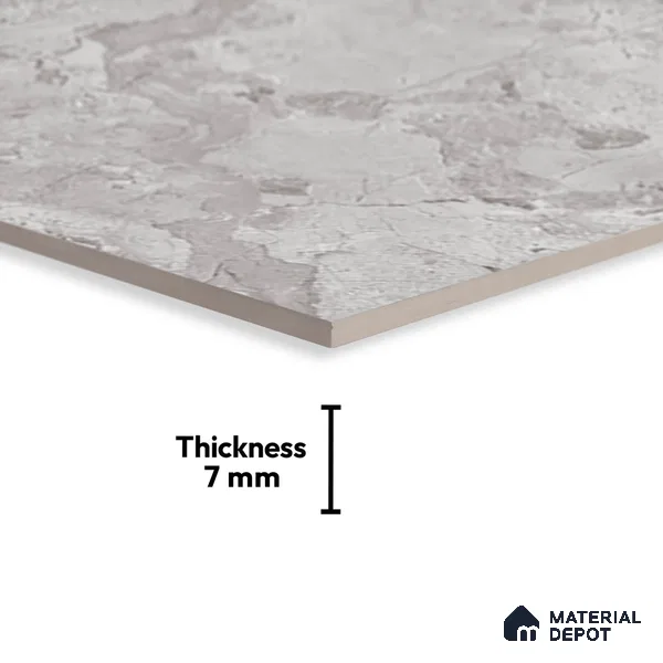 Marble Wall Tile TL 02421 B Dark Silver 18 x 12 inch Glossy Finish Ceramic Tile - 7 mm