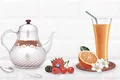 TL 02429 B Highlighter 2 Ice White & Orange 18 x 12 inch Glossy Finish Ceramic Wall Tile - 7 mm | Image 01