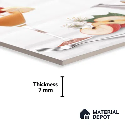 TL 02429 A Highlighter 1 Ice White & Brown 18 x 12 inch Glossy Finish Ceramic Wall Tile - 7 mm