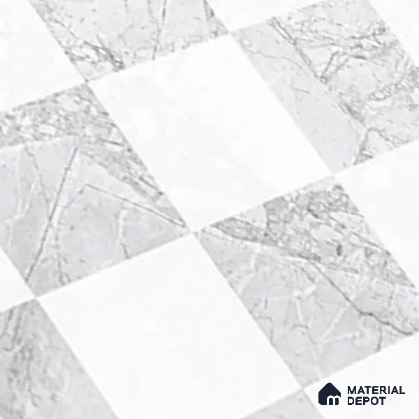 TL 02424 C Highlighter 2 Light Grey & White 18 x 12 inch Glossy Finish Ceramic Wall Tile - 7 mm