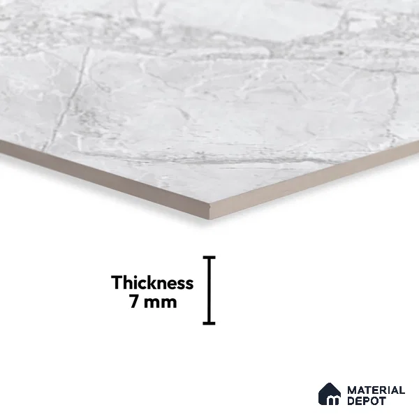 TL 02424 D Dark Grey 18 x 12 inch Glossy Finish Ceramic Wall Tile - 7 mm