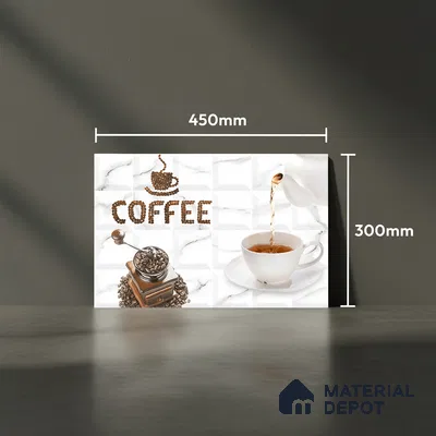 TL 02431 B Highlighter 2 Ice White & Coffee 18 x 12 inch Glossy Finish Ceramic Wall Tile - 7 mm