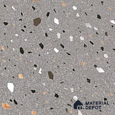 Terrazzo Wall Tile TL 02432 B Dark Slate Grey 18 x 12 inch Glossy Finish Ceramic Tile - 7 mm