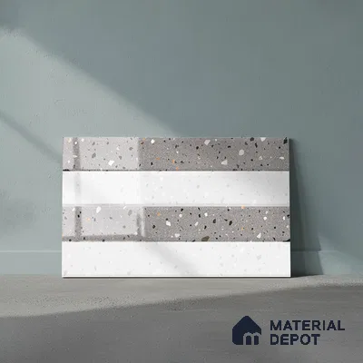 TL 02432 C Highlighter 1 Terrazzo Grey 18 x 12 inch Glossy Finish Ceramic Wall Tile - 7 mm
