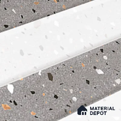 TL 02432 C Highlighter 1 Terrazzo Grey 18 x 12 inch Glossy Finish Ceramic Wall Tile - 7 mm
