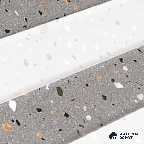 TL 02432 C Highlighter 1 Terrazzo Grey 18 x 12 inch Glossy Finish Ceramic Wall Tile - 7 mm