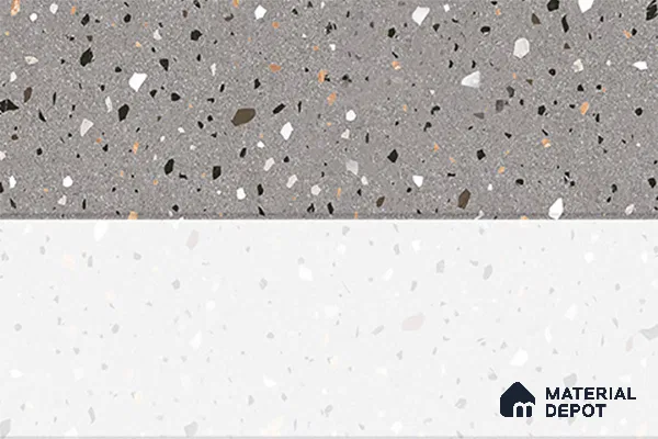 TL 02432 D Highlighter 2 Terrazzo White 18 x 12 inch Glossy Finish Ceramic Wall Tile - 7 mm