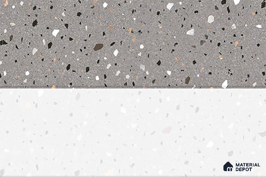 TL 02432 D Highlighter 2 Terrazzo White 18 x 12 inch Glossy Finish Ceramic Wall Tile - 7 mm