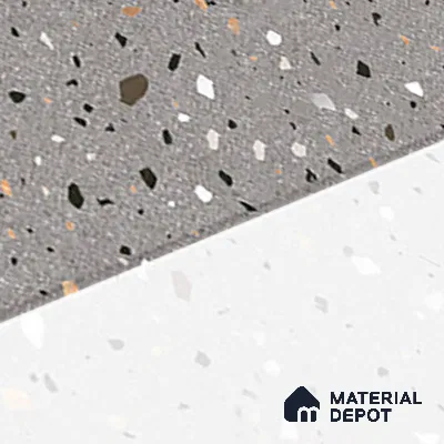 TL 02432 D Highlighter 2 Terrazzo White 18 x 12 inch Glossy Finish Ceramic Wall Tile - 7 mm