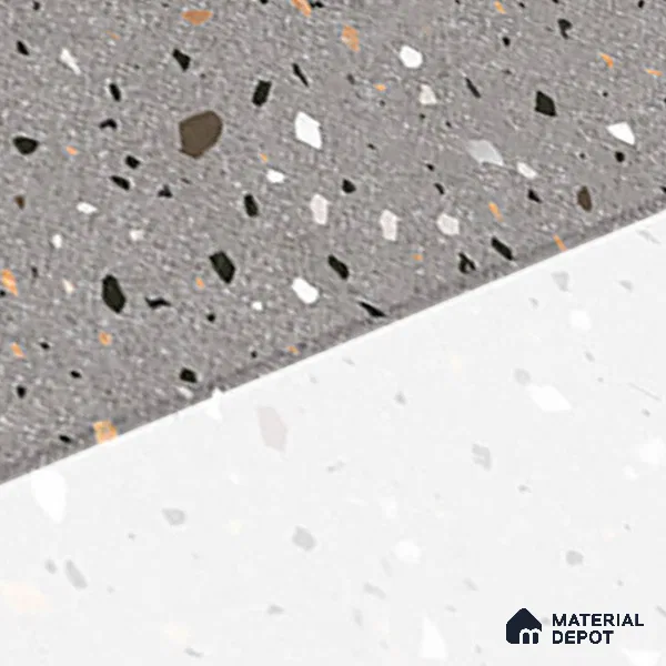 TL 02432 D Highlighter 2 Terrazzo White 18 x 12 inch Glossy Finish Ceramic Wall Tile - 7 mm