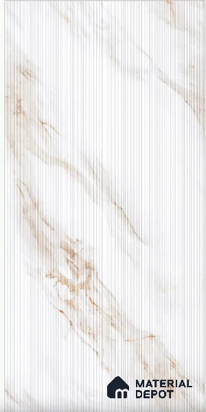 Punch Marble Wall Tile TL 10417  Royal Vega Statuario Decor 4 ft x 2 ft Vitrified Matte Finish - 9 mm | Highlighter Suitable for Living Room, Bedroom, Bathroom