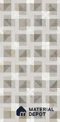Brown Highlighter Wall Tile TL 06689 Gravier Verdant Elegance 2 ft x 4 ft Vitrified Carving Matte Finish - 9 mm | 4 Random Design | Suitable for Living Room, Bedroom, Bathroom