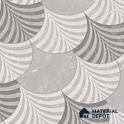 Grey Highlighter Wall Tile TL 06699 Gravier Smoky Quartz 2 ft x 4 ft Vitrified Carving Matte Finish - 9 mm | Suitable for Living Room, Bedroom, Bathroom (Sample)