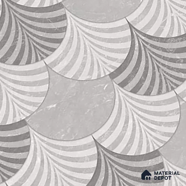 Grey Highlighter Wall Tile TL 06699 Gravier Smoky Quartz 2 ft x 4 ft Vitrified Carving Matte Finish - 9 mm | Suitable for Living Room, Bedroom, Bathroom (Sample)