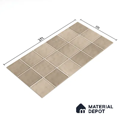 Subway Wall Tile TL 06007 F Dove Gris Plain 2 ft x 1 ft Ceramic Glossy Finish - 7.5 mm | Suitable For Kitchen, Bathroom | Please Expect a Slight Variation of Pattern