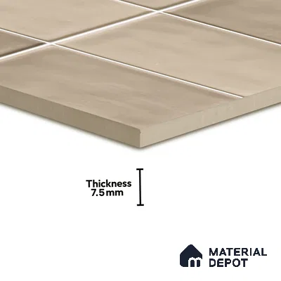 Subway Wall Tile TL 06007 F Dove Gris Plain 2 ft x 1 ft Ceramic Glossy Finish - 7.5 mm | Suitable For Kitchen, Bathroom | Please Expect a Slight Variation of Pattern