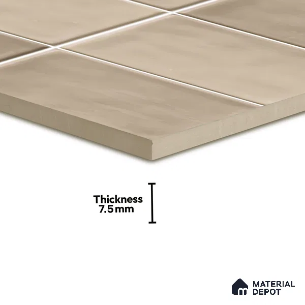 Subway Wall Tile TL 06007 F Dove Gris Plain 2 ft x 1 ft Ceramic Glossy Finish - 7.5 mm | Suitable For Kitchen, Bathroom | Please Expect a Slight Variation of Pattern