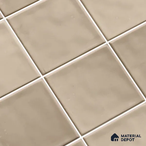 Subway Wall Tile TL 06007 F Dove Gris Plain 2 ft x 1 ft Ceramic Glossy Finish - 7.5 mm | Suitable For Kitchen, Bathroom | Please Expect a Slight Variation of Pattern